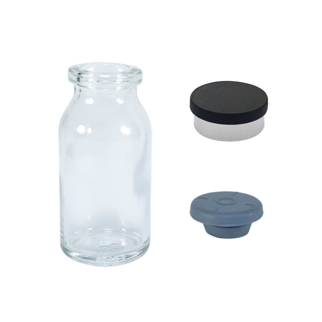 Frasco Penicilina 10ml C/ Borracha E Selo Flip Off