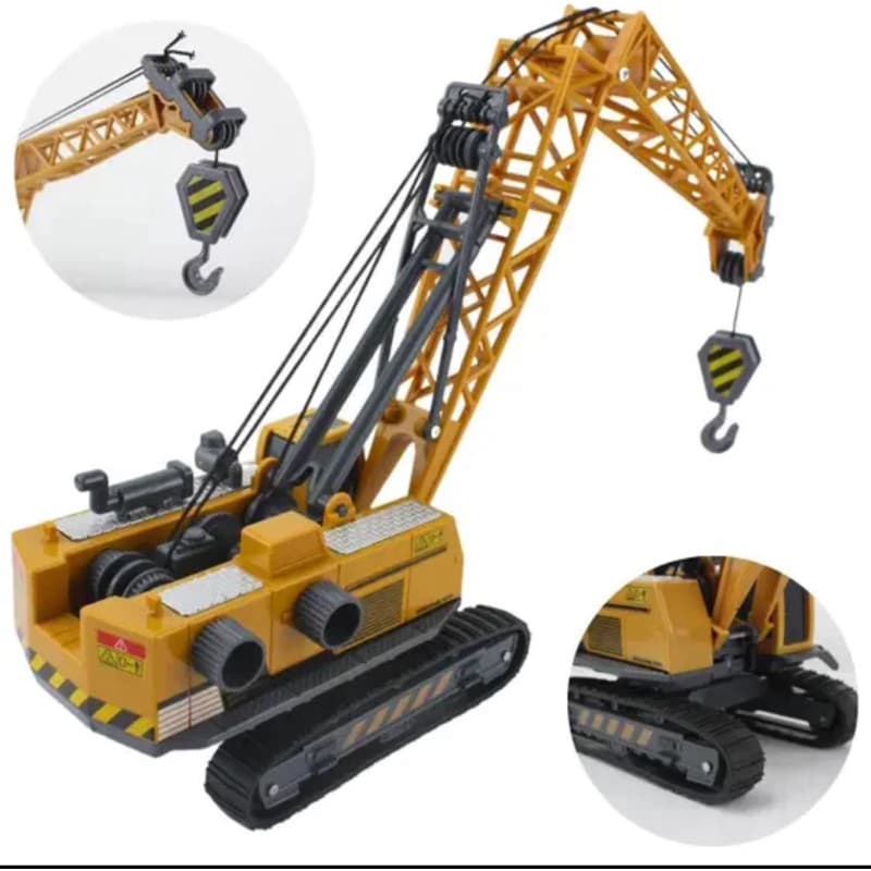Miniatura Caminhao Guindaste construcão com regulagens e gancho em metalo