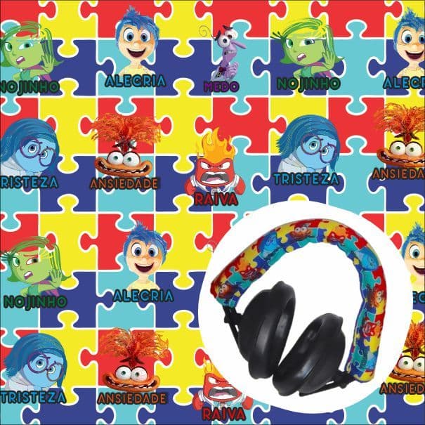 Abafador de Ruídos Protetor Auricular AUTISTA DIVERTIDAMENTE ACOLCHOADO