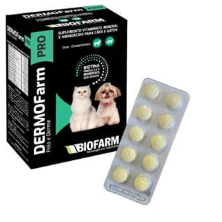 Dermofarm Pro Biofarm Suplemento Vitamínico Cães e Gatos - 10 comprimidos