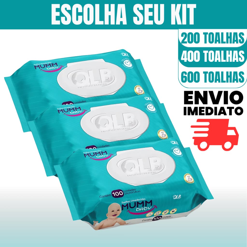 Kit Toalha Umedecida Mummbaby C/ 100