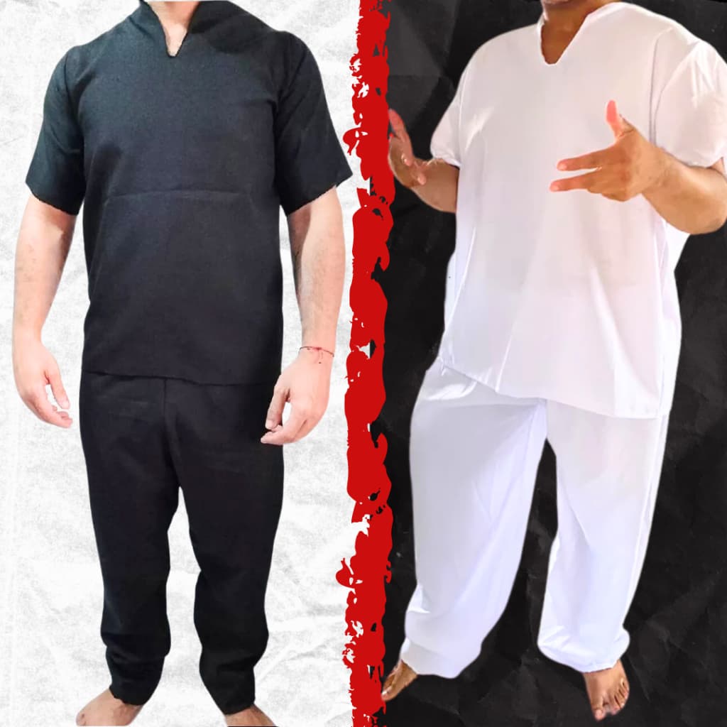 Roupa De Ração Premium - Umbanda E Candomblé Conjunto Unissex  Oxford 2 Peças - Entrega Ultra Rápida