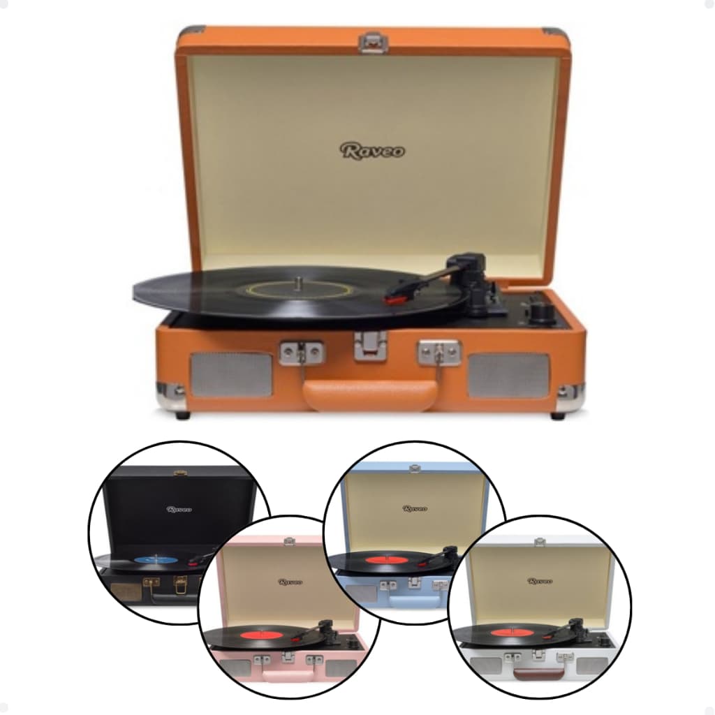 Vitrola Retro Raveo Sonetto Chrome Usb Bt Toca Disco