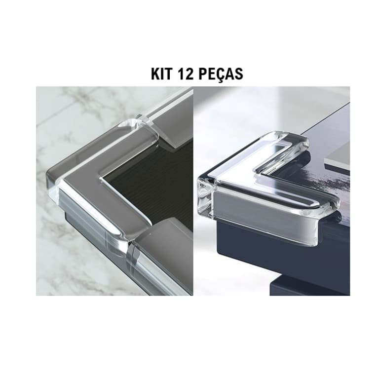 12 Peças Protetor De Quina Silicone Mesa Segurança Para Crianças E Bebes