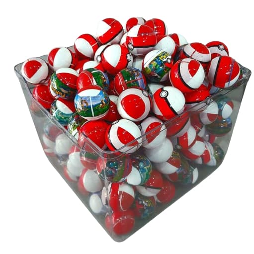 Kit 12, 24 Ou 48 Capsulas 1" Com Miniaturas Tipo Pokémon Sortidas