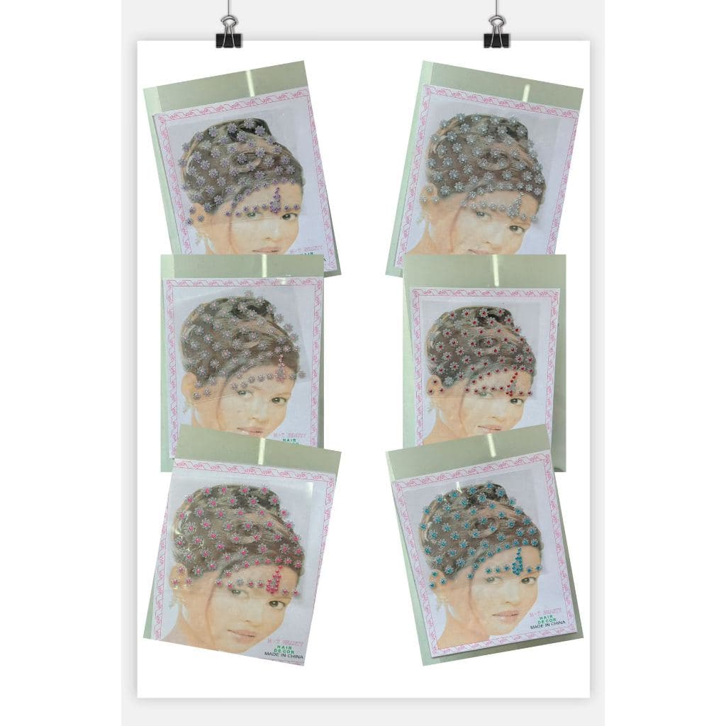 2 Cartela Adesivo Piercing Brilho Bind Pet Para Banho E Tosa Penteado Sortidos