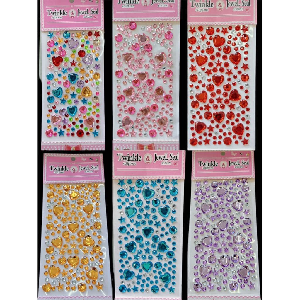 Adesivos Faciais de Cristal de Strass Cintilante - Decoração de Maquiagem de Diamante DIY, Tatuagem Acrílica Descartável