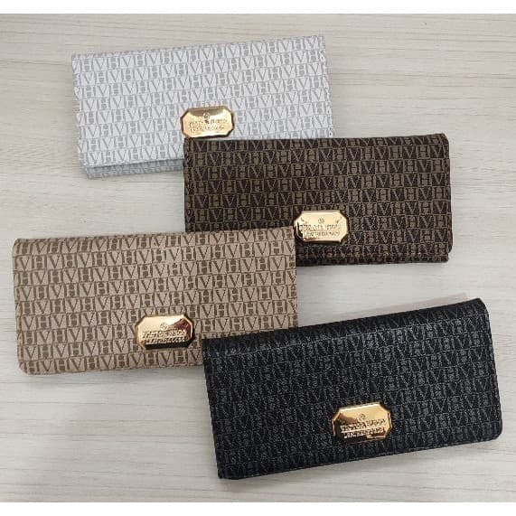 carteira feminina de luxo com placa dourada, porta celular, porta moeda, porta cartão