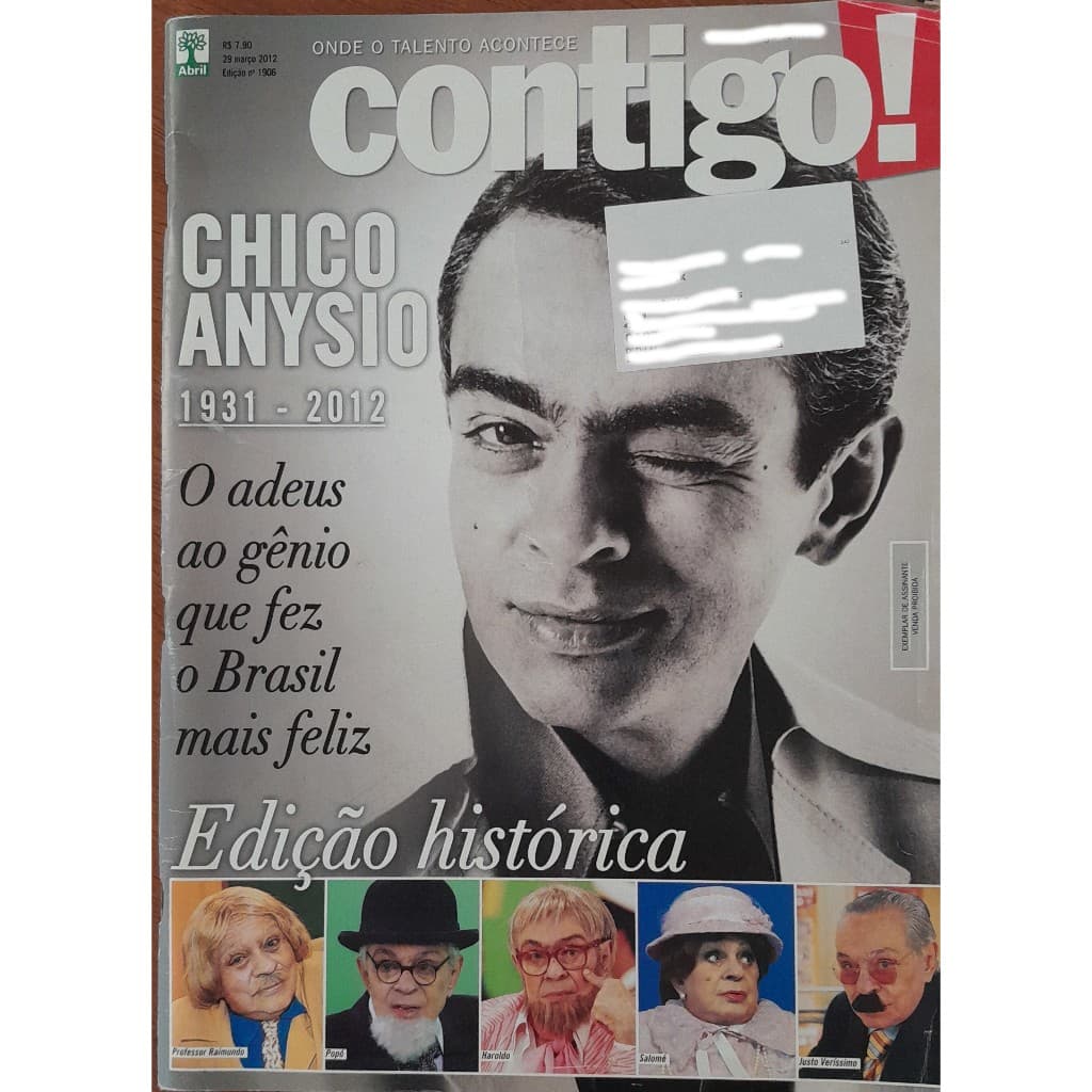 Revista Contigo Nº 1906 29 Março 2012 Chico Anysio Paulo Coelho