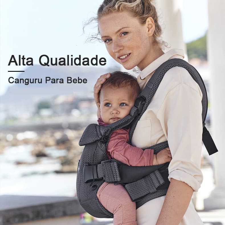 Canguru Para Bebê Portador de bebê Coisas Essenciais Para Viagens Com Bebês Tecido de malha total confortável e respirável
