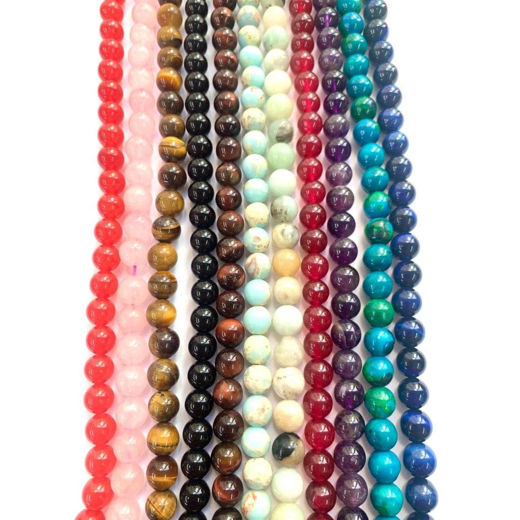 Fio de Pedras Naturais 08mm Aproxi. 47 Contas -