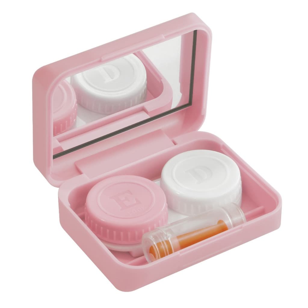 Estojo Lente De Contato Com Ventosa Extratora E Espelho