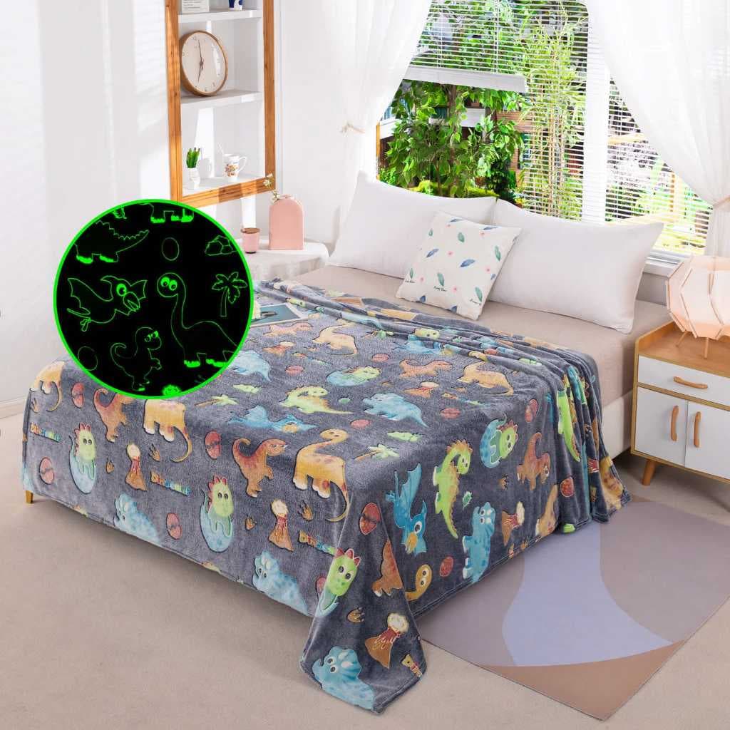 Cobertor Manta Que Brilha no Escuro Antialérgico coberta infantil fluorescente 2,00x1,50