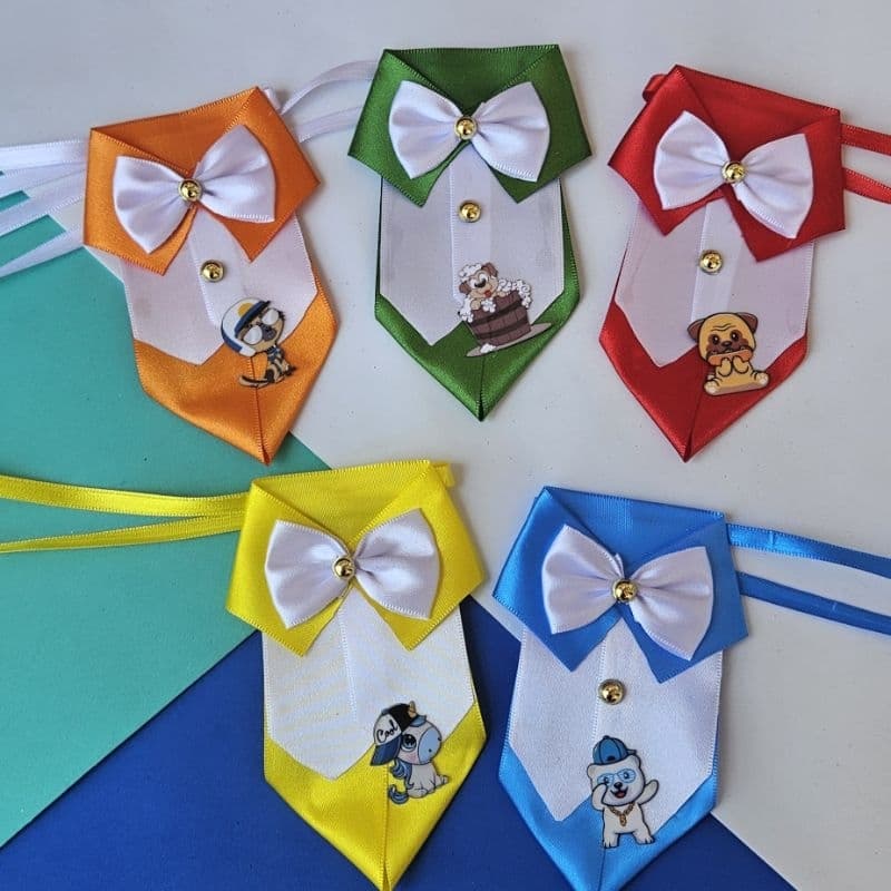 5 / 10 / 20 / 25 Und Gravata pet social banho e tosa para pet cachorro macho pet shop