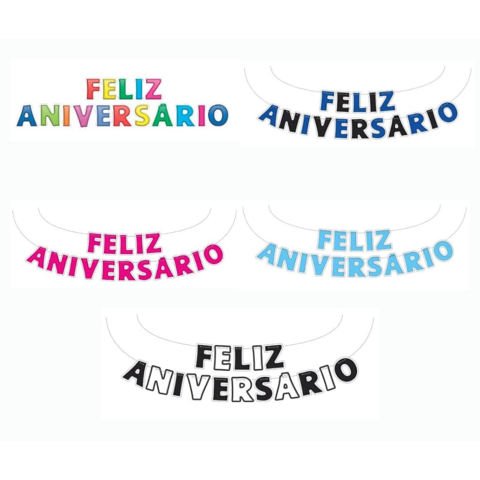 Faixa decorativa Feliz Aniversário