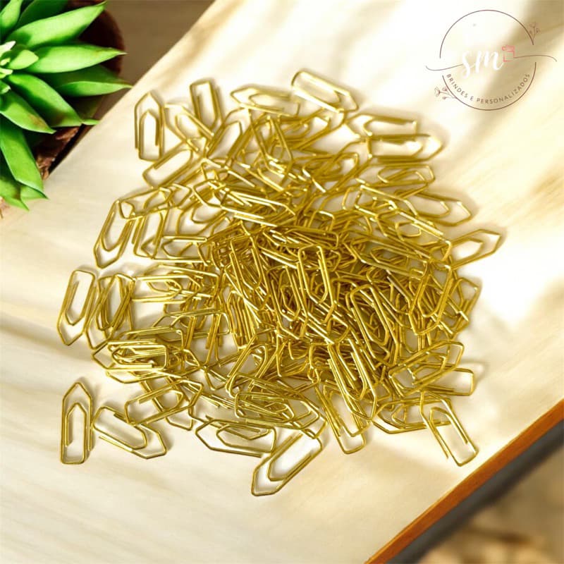 100/200 Mini clip dourado n 5 para mimo e convite de festa de aniversário casamento grampo clip para lembrancinhas