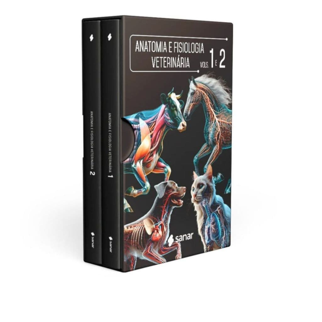 Livro de Anatomia e Fisiologia Veterinária vol. 1 e 2 Editora Sanar Lançamento