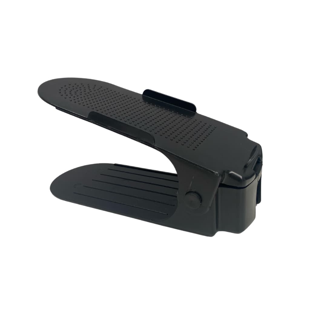 Kit 10 Organizador de Sapato Tênis Calçado Salto Com Regulagem de Altura Cor Preto