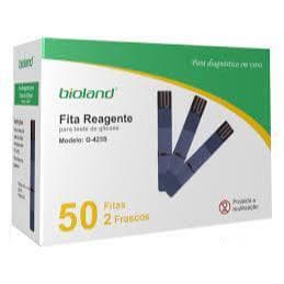 50 fitas Bioland G-525-3 e G-500 ou KIT Aparelho Medir Diabetes Bioland G-425-3 Glicose 25 Tiras + 25 Lancetas Completo