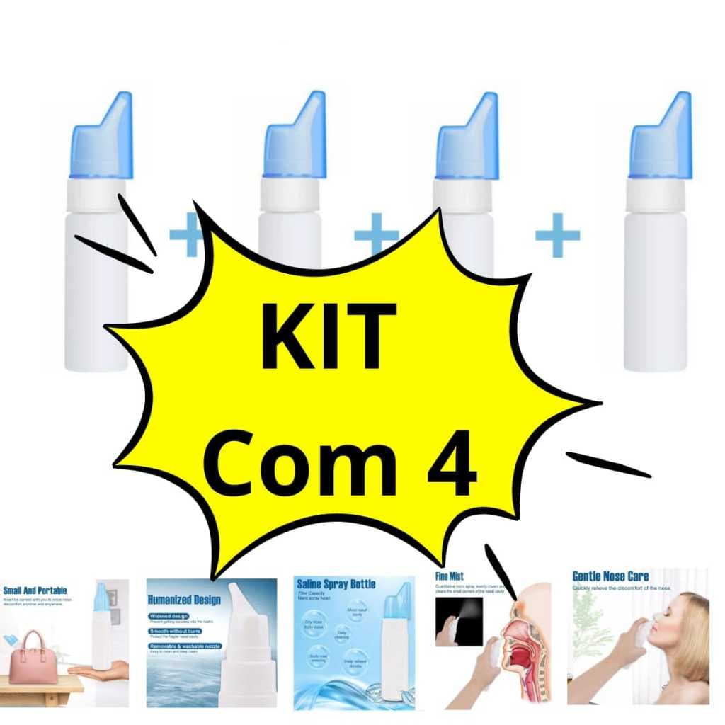 KIT COM 4 Higienizador Nasal Alívio Congestão Nasal Sinusite - 300ml MT-BF05  mt145 mt146 (9)