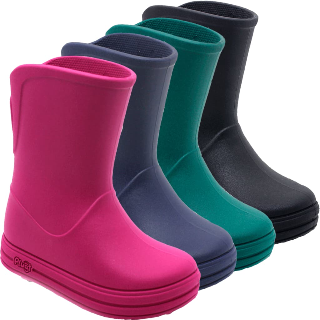 Bota Para Chuva Galocha Infantil Básica Reciclável Confortável Macio Plugt Linha Sustentável Cores