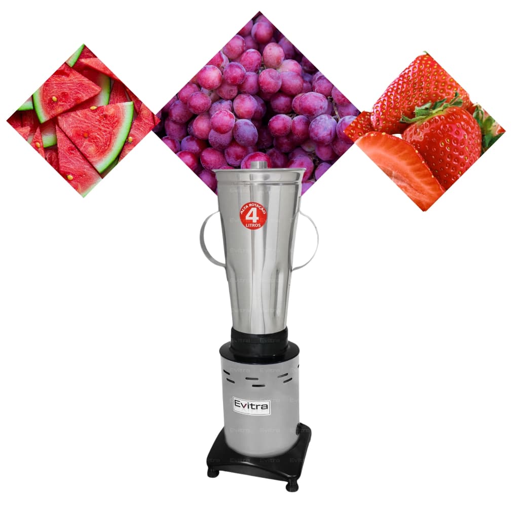 LIQUIDIFICADOR ALTA ROTAÇÃO 4 LITROS INOX INDUSTRIAL