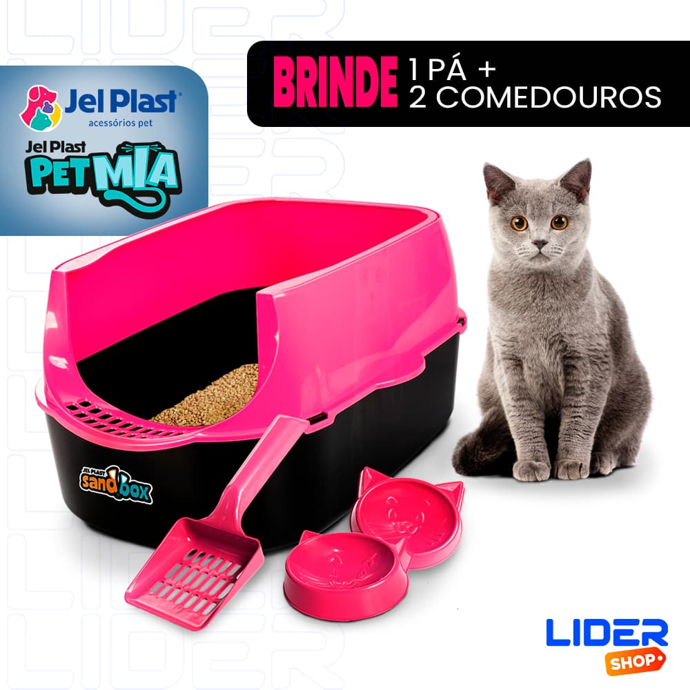 Caixa de Areia Para Gato Grande Banheiro Sanitário Pet Furba Sand Box