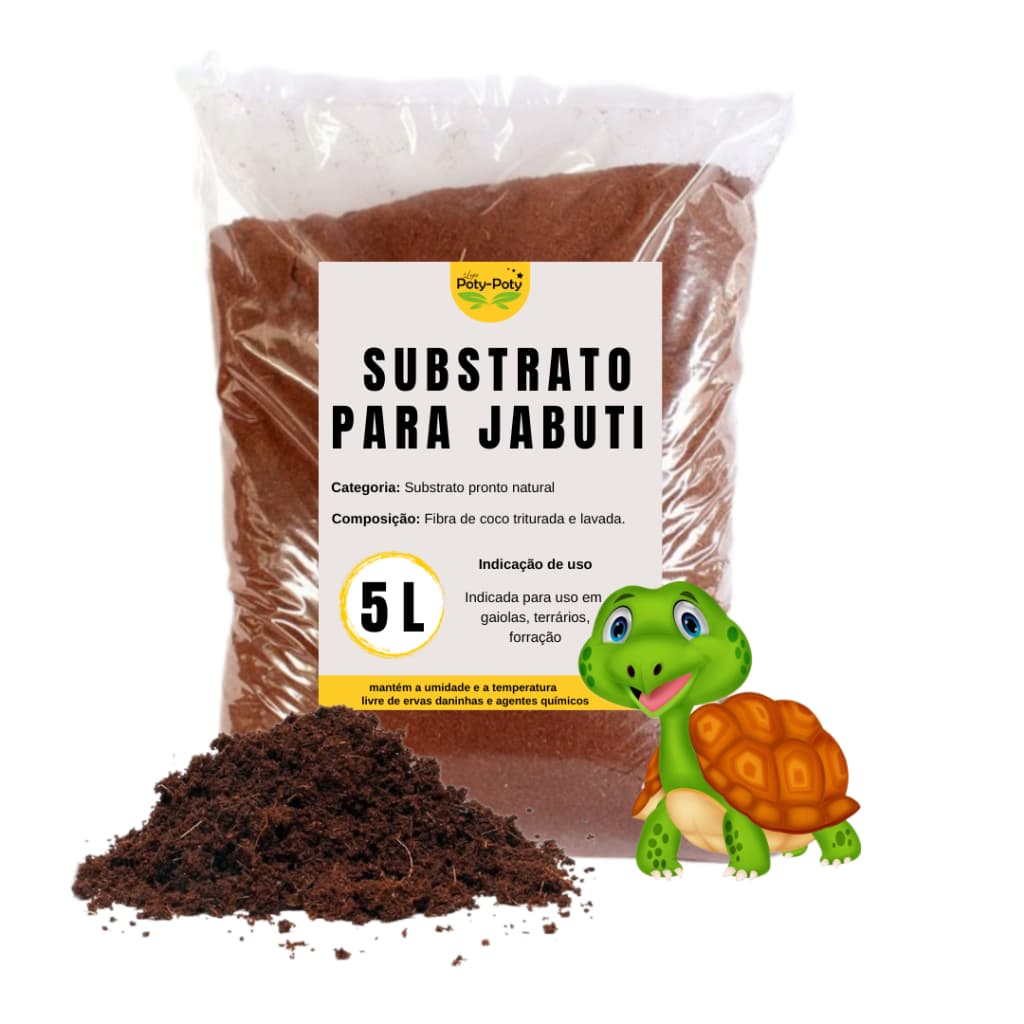 Substrato P/ Terrários Jabutis e Cágados Répteis 5 L