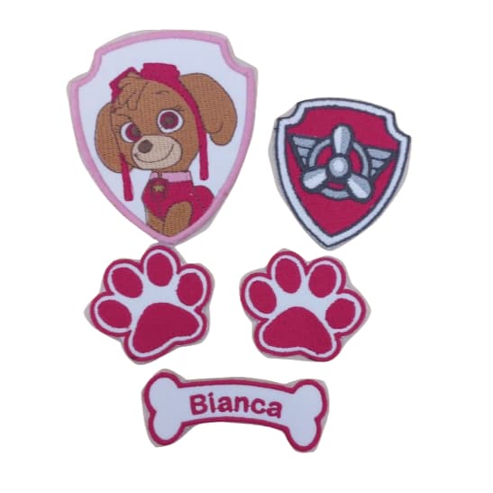 KIT 05 PATCH BORDADO TERMOCOLANTE PATRULHA CANINA/SKYE