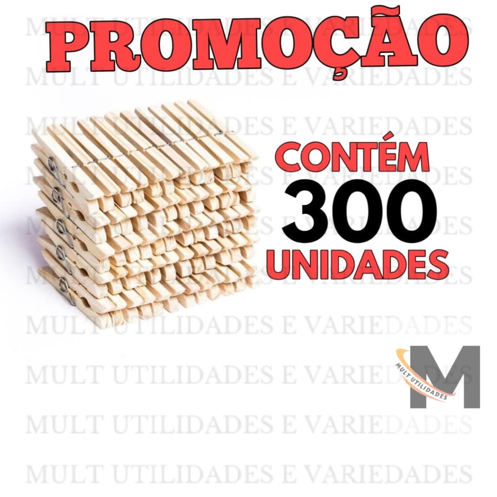 kit Prendedor de roupas madeira com quantidades 300/180/120/96 pregador de roupa grampo