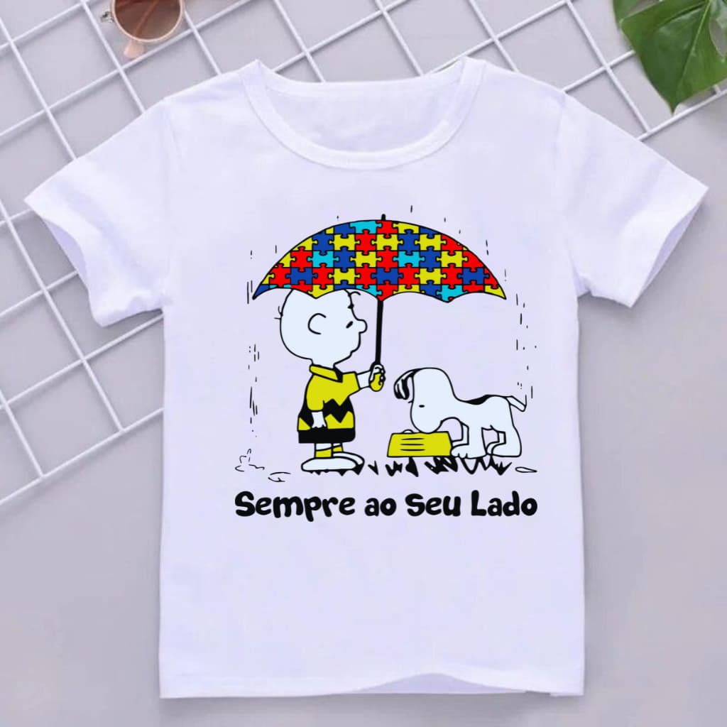 camiseta camisa blusa para autista TDAH campanha autismo moda infantil e juvenil menina e menino