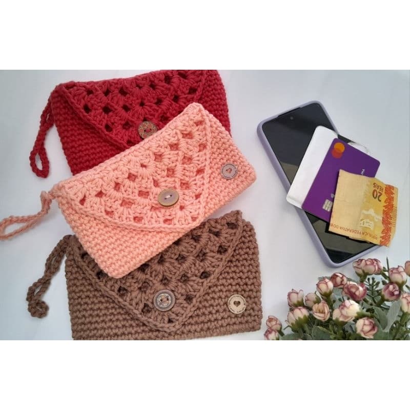 Carteira em Croche/nécessaire/porta maquiagem.