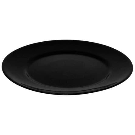 Kit de Pratos Flare Raso Jantar 26cm Vidro Temperado Preto Hauskraft