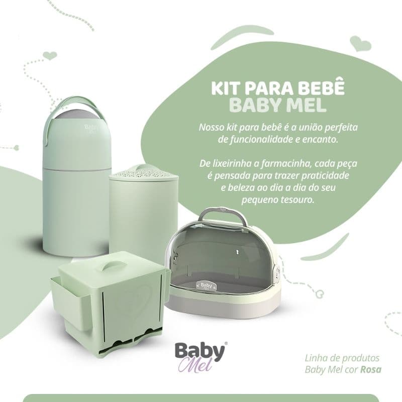 kit enxoval anti-odor Baby Mel 3em1 para fralda