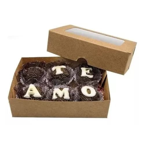 10 caixas 6 doces caixinhas embalagem para bombom brigadeiro bombons brigadeiros cookie brownie