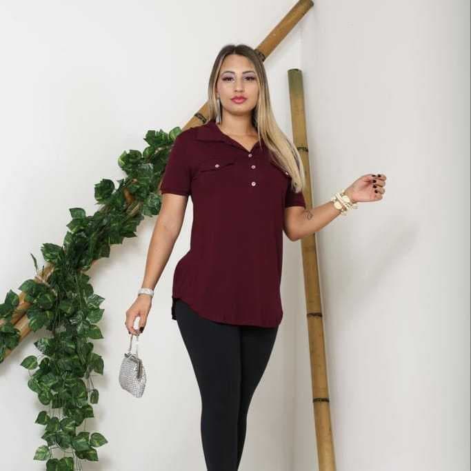 Blusa Manga Curta Viscolycra