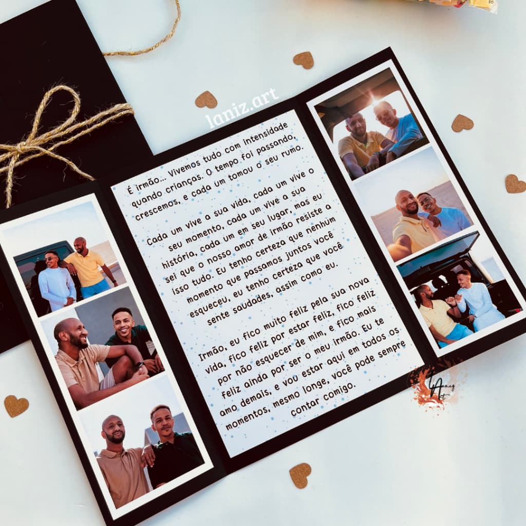 Cartão Personalizado com Foto e Texto