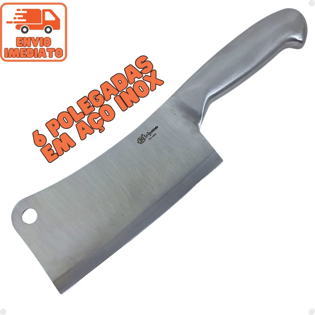 Faca Cutelo Profissional 6 Açougueiro Cozinha Inox Texas Gourmet Entre as melhores facas de cozinha