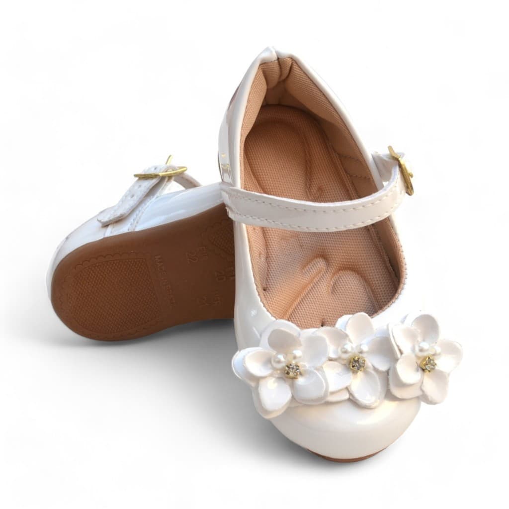 Sapatilha Infantil Sapatilha Bebe Menina Sapatinho Boneca Daminha  Fivela infantil de festa flor