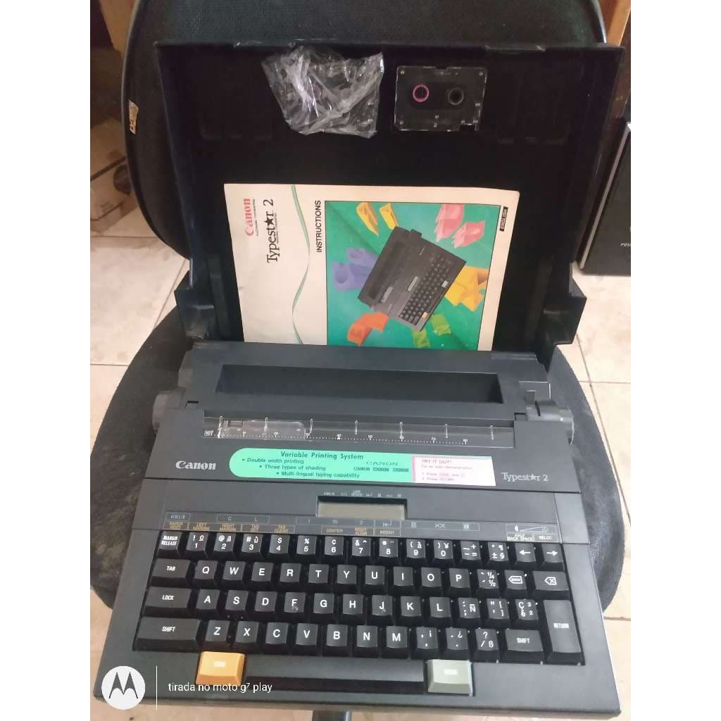 maquina datilografia antiga canon typestar 2 em bom estado c/detalhes leia todo anuncio