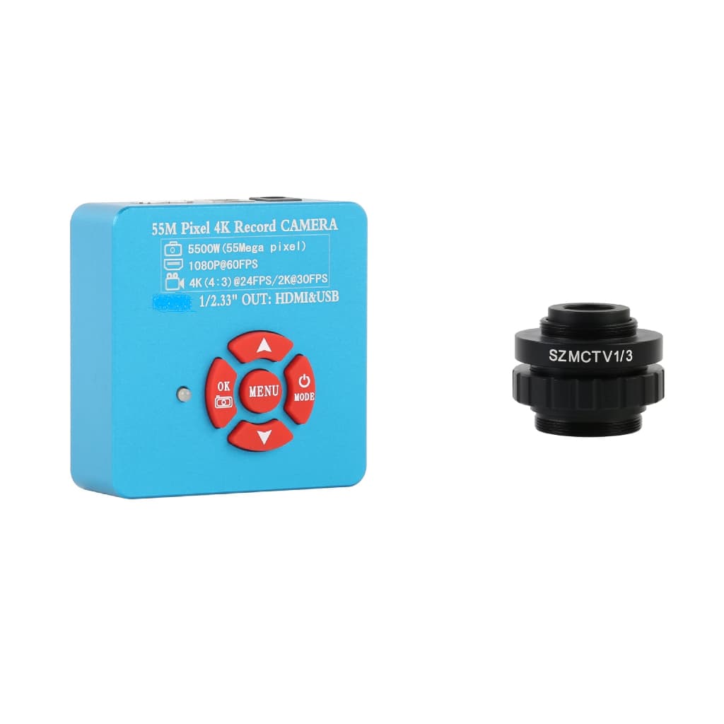 Câmera 4k 55mp Hdmi Para Microscópio Trinocular ou Binocular Com  Adaptador