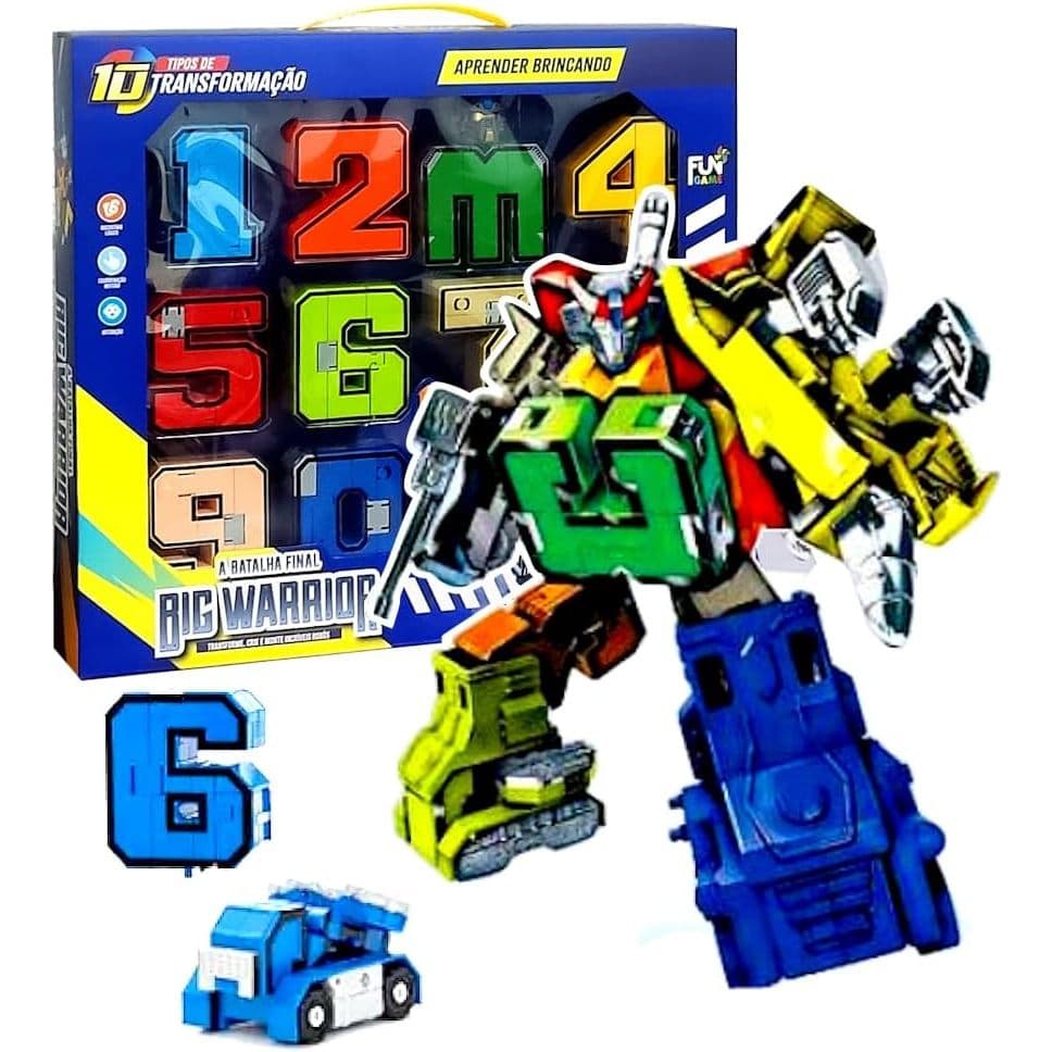 Brinquedo Super Transformers número em robo