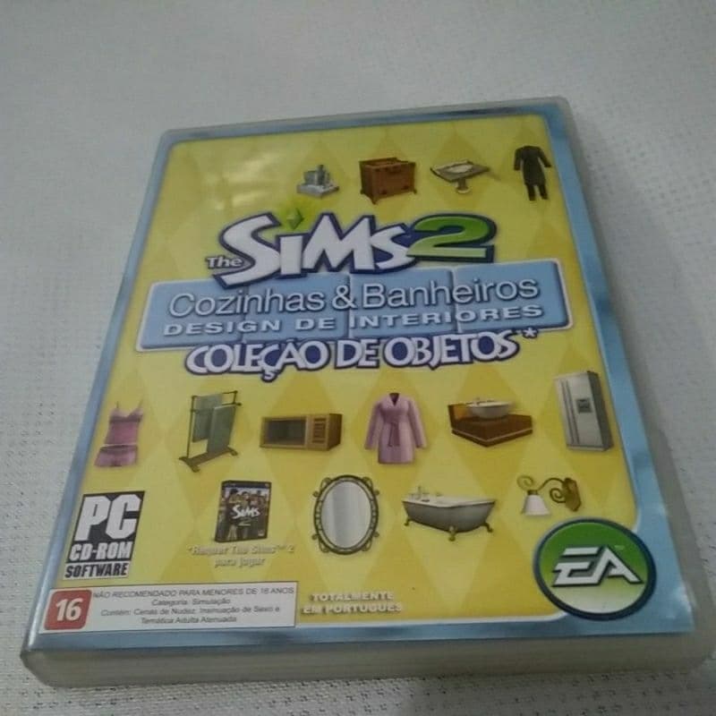 Jogo Pc The Sims 2 Cozinhas e Banheiros Desing de Interiores Coleção de Objetos