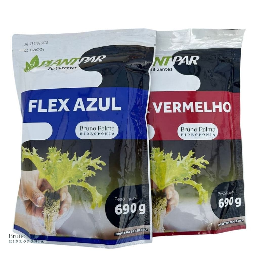 Kit para 1.000 Litros - Solução nutritiva para Hidroponia Flex Vermelho e Azul