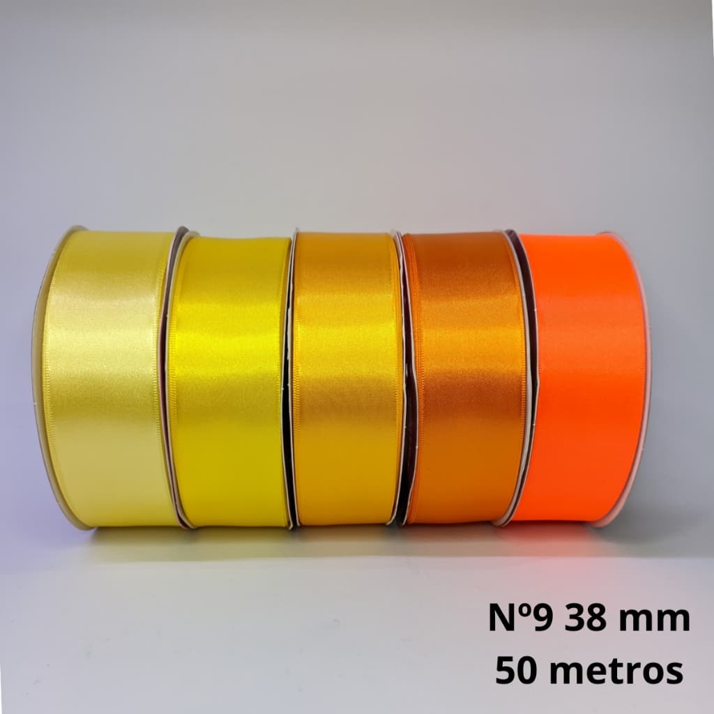 Fita Cetim Nº9 38 mm Rolo com 50 Metros