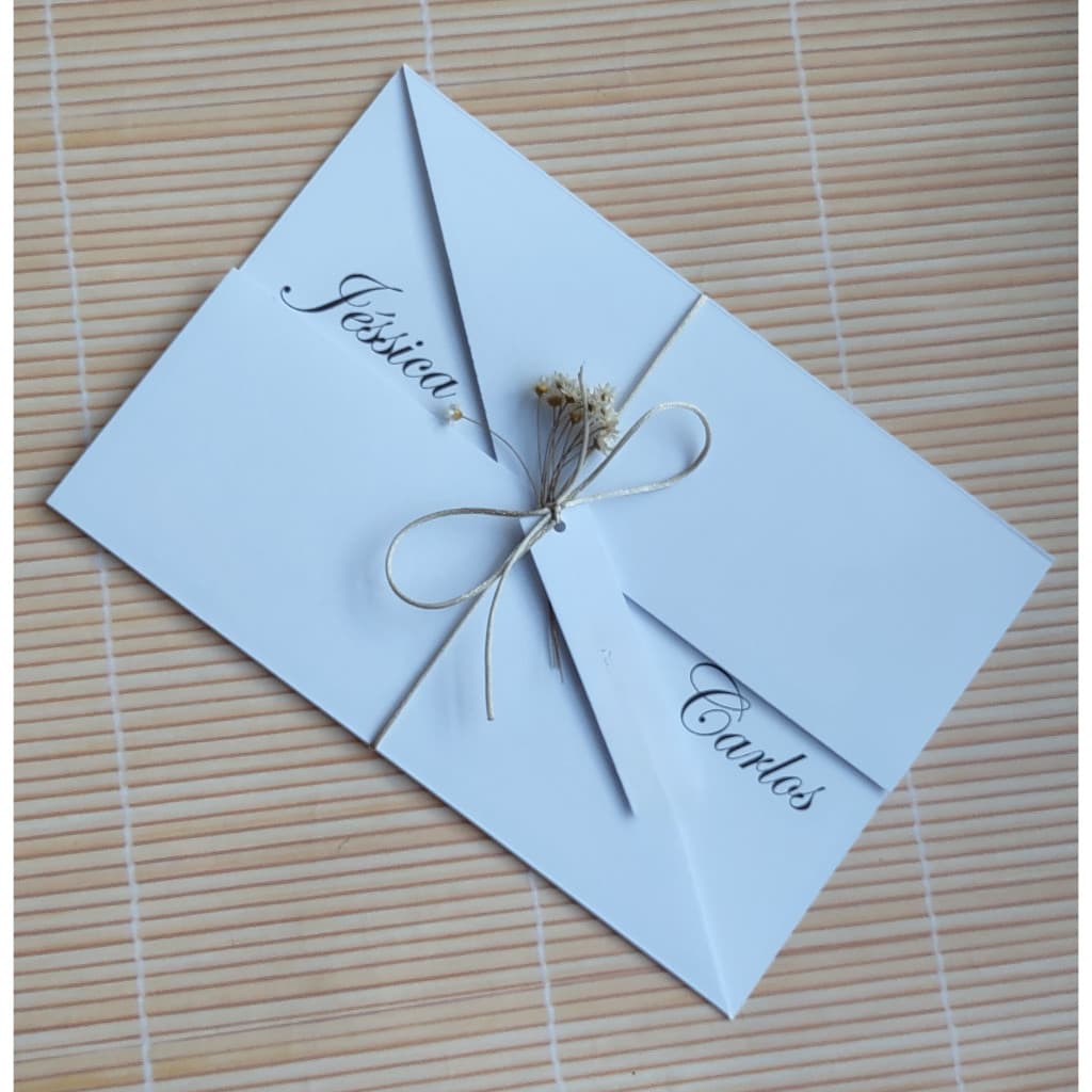 Convite Simples com Flores Sempre Vivas - 3