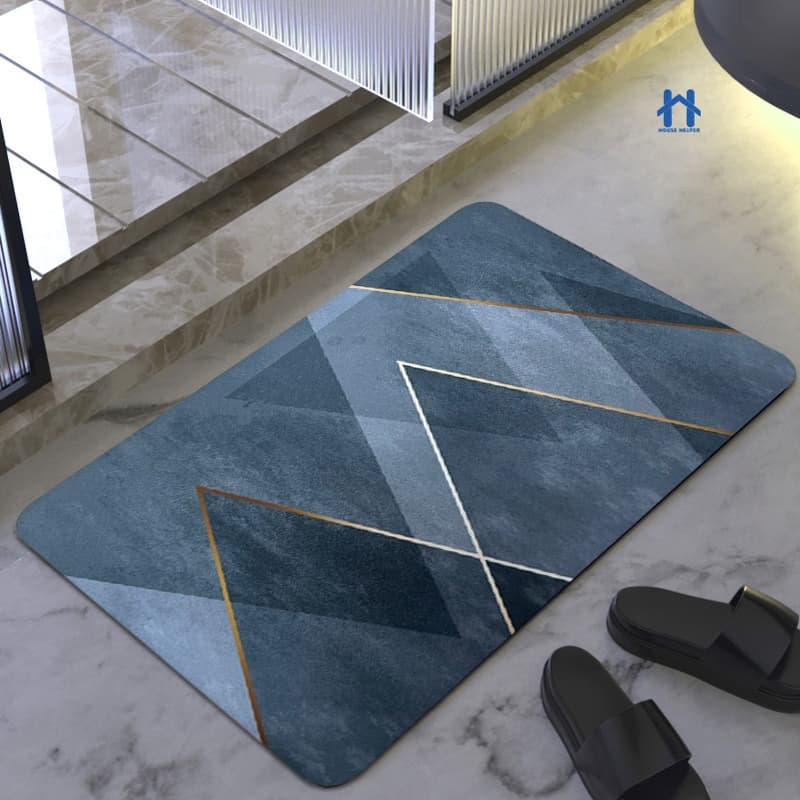 Tapete De Banheiro Quadrado Absorve Água Antiderrapante Secagem Rápida 38x58cm HH UTILIDADES