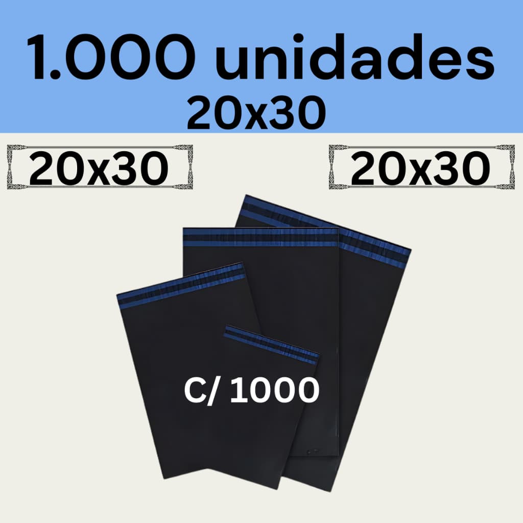 Envelope Segurança 20x30 Embalagem de Envio 1000 Unidades