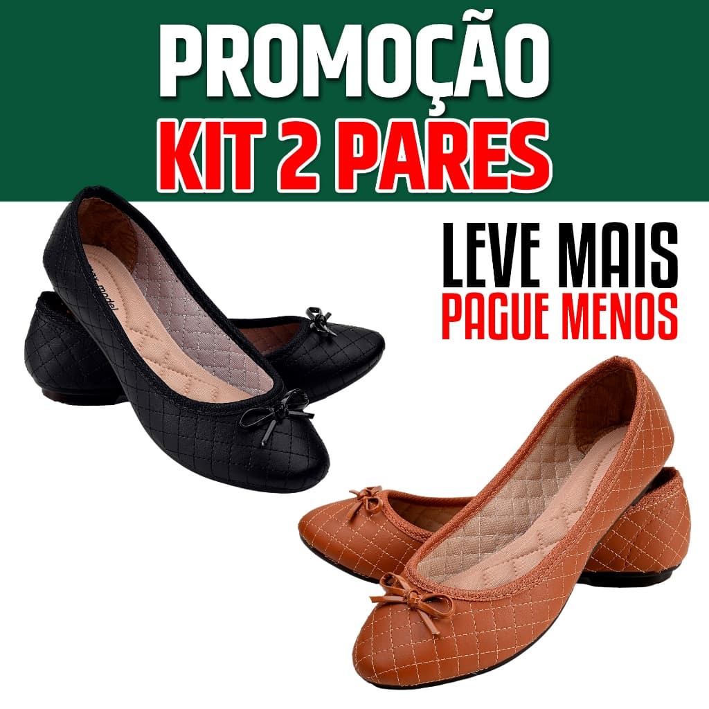 Kit 2 Pares M50 Sapatilha Feminina Fosca Promoção