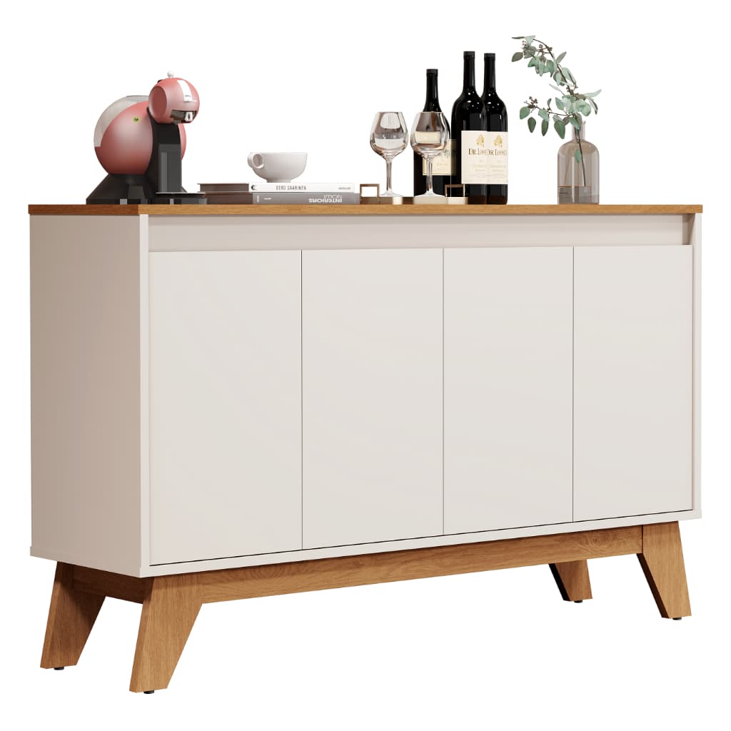 Cantinho Do Café Aparador Buffet Cancun 4 Portas Para Cozinha - Várias Cores